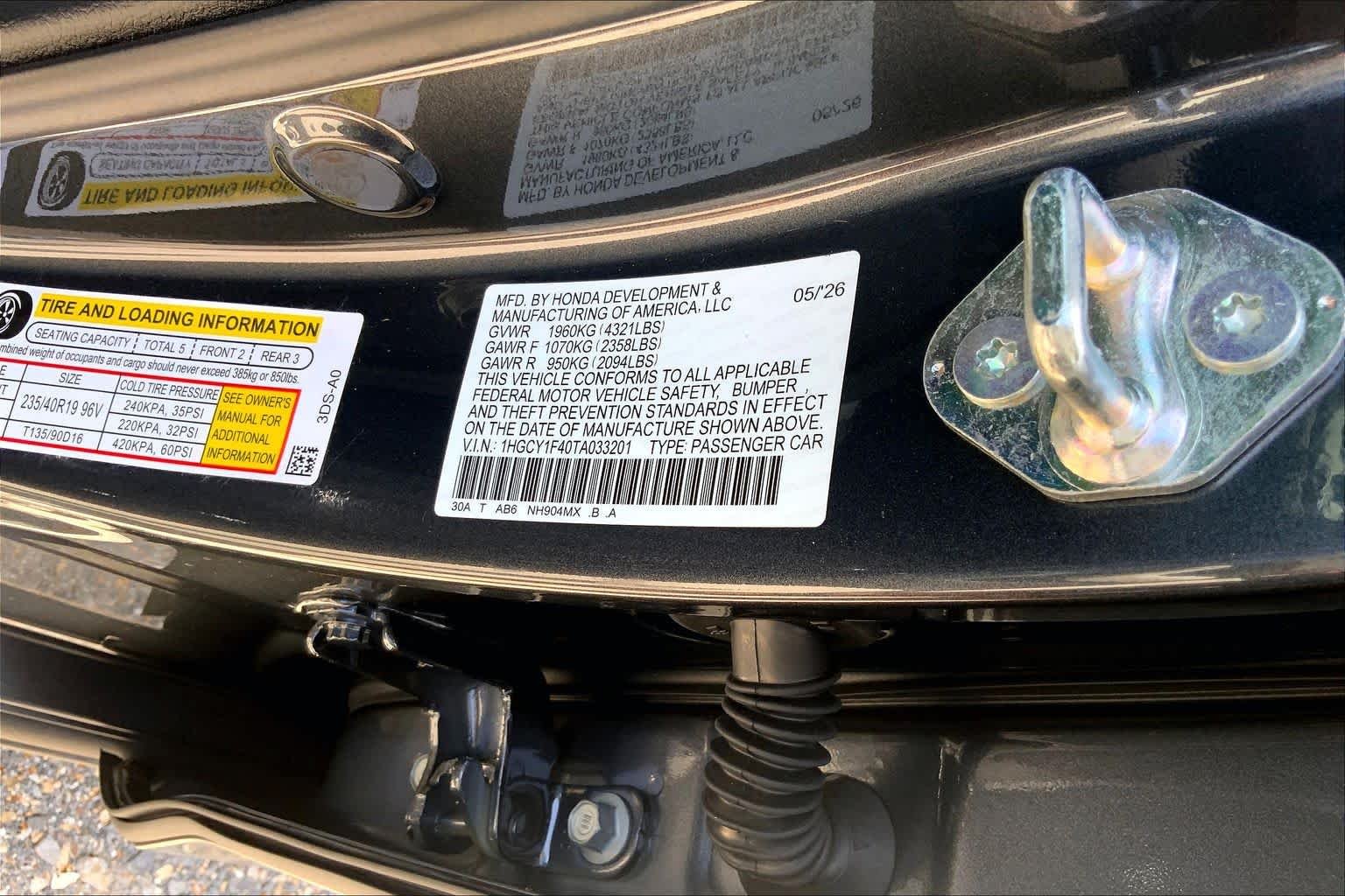 New 2026 Meteorite Gray Metallic Honda SE image 18
