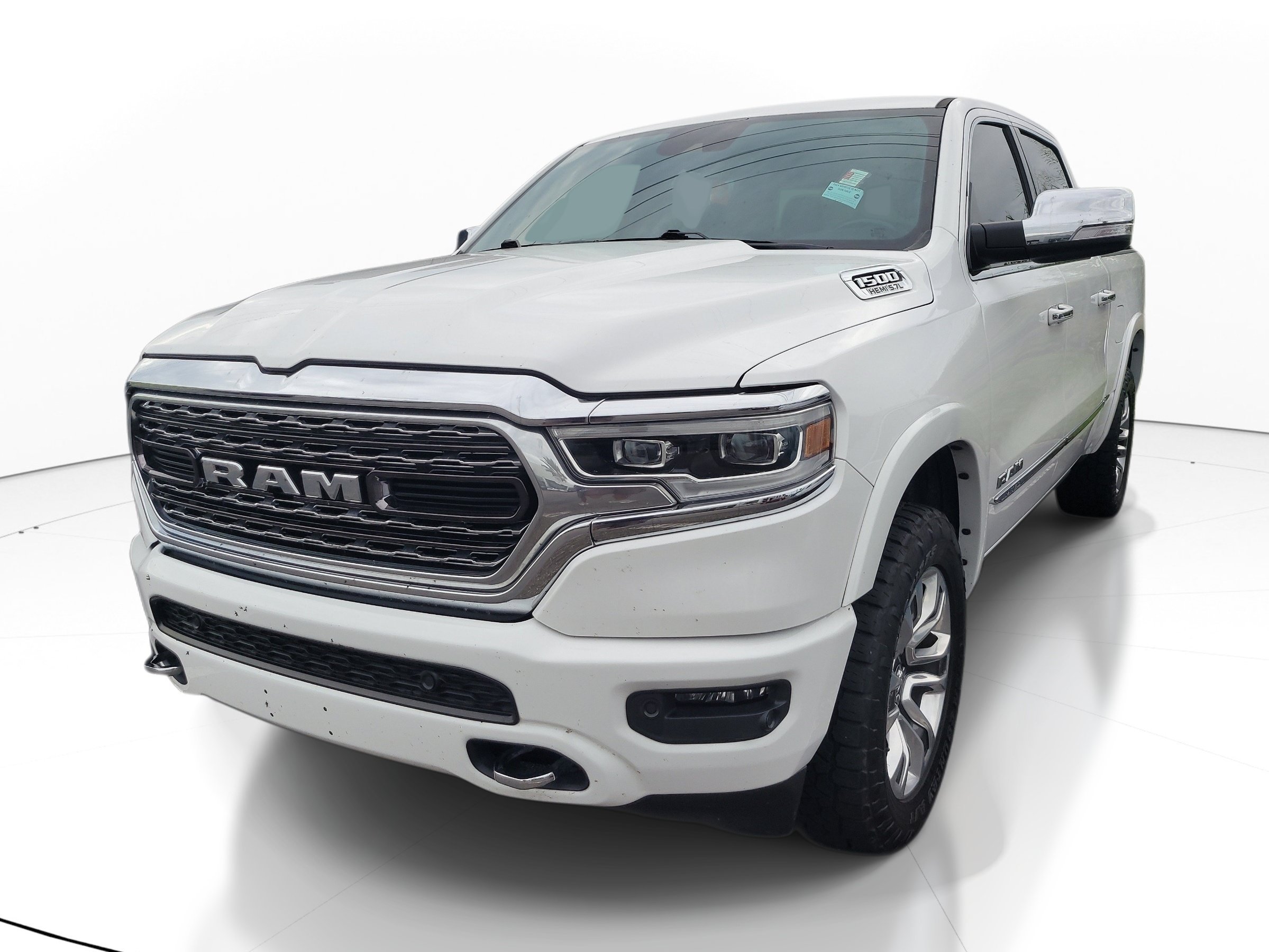Used 2022 Bright White Clearcoat Ram Limited image 3