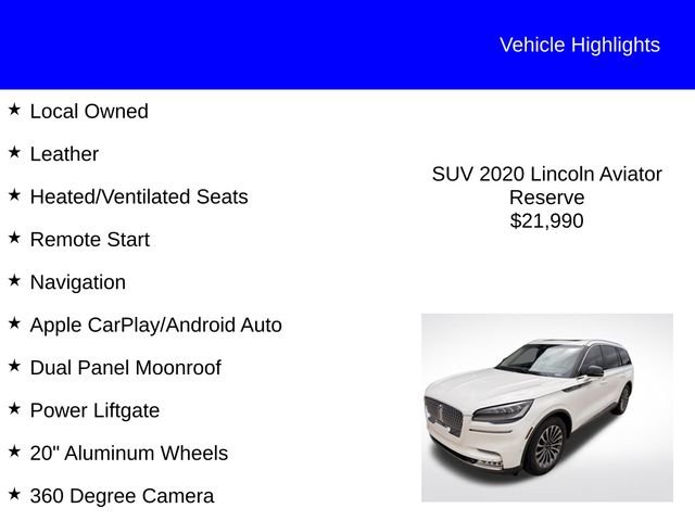 Used 2020 Pristine White Lincoln Reserve image 2
