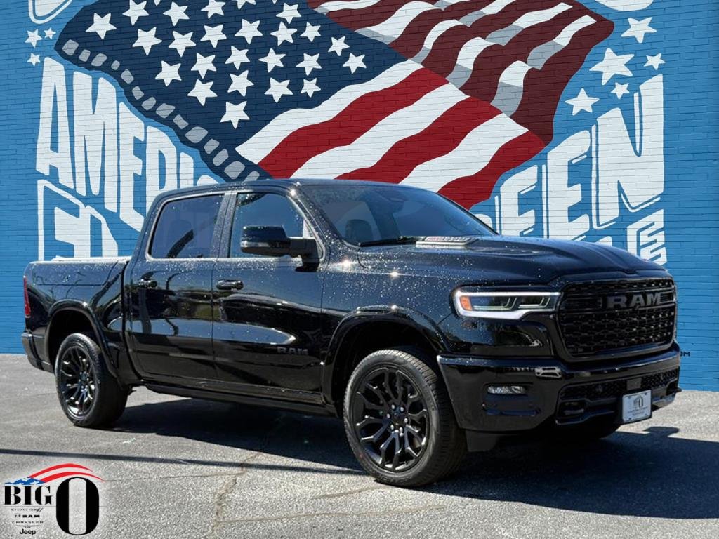 New 2026 Diamond Black Crystal Pearl-Coat Exterior Paint RAM Limited Crew Cab 4x4 5