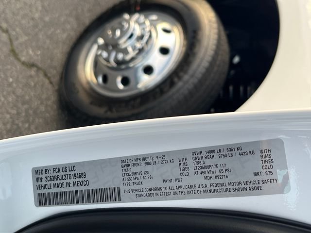 New 2026 Bright White Clear-Coat Exterior Paint RAM Laramie image 35