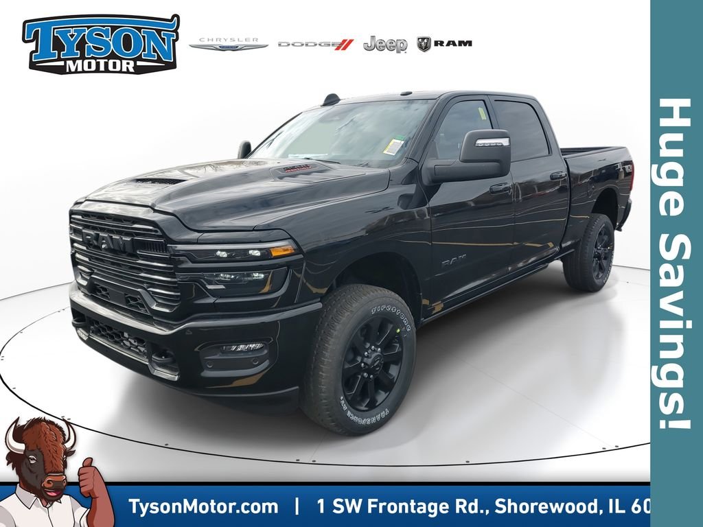 New 2026 Diamond Black Crystal Pearl-Coat Exterior Paint RAM Laramie image 2