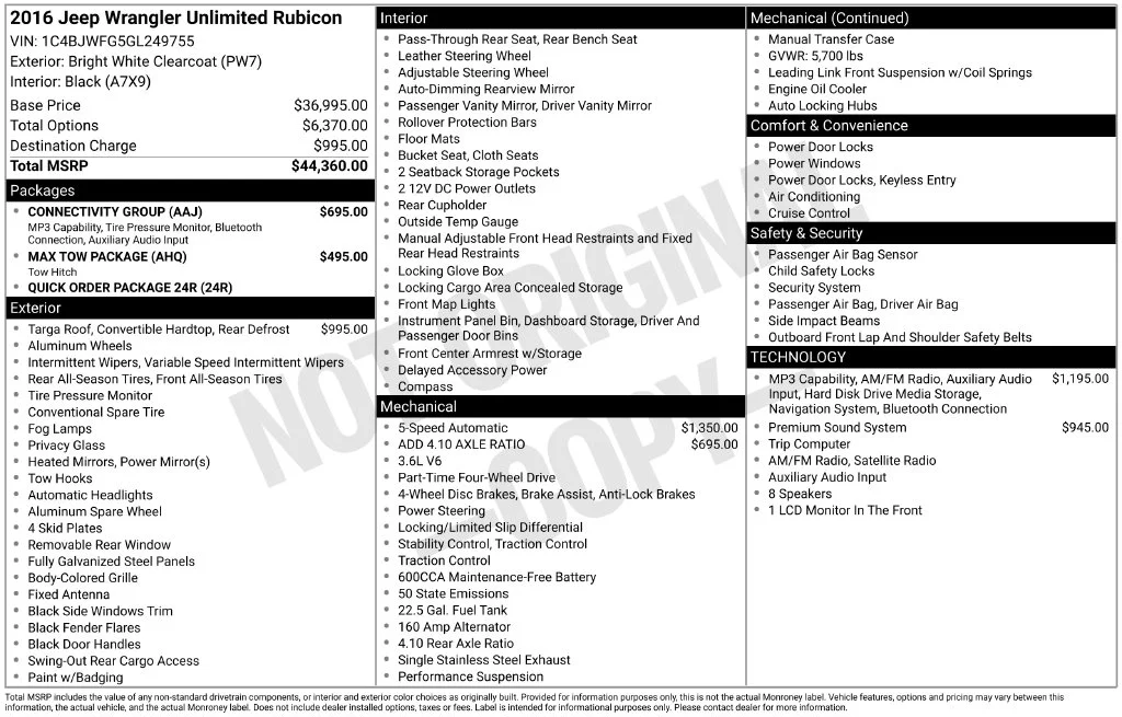 Used 2016 White Jeep Unlimited Rubicon image 20