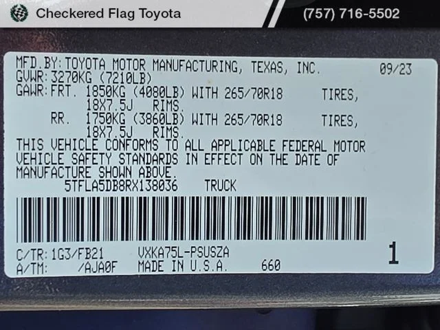 Used 2024 Magnetic Gray Metallic Toyota SR5 image 50