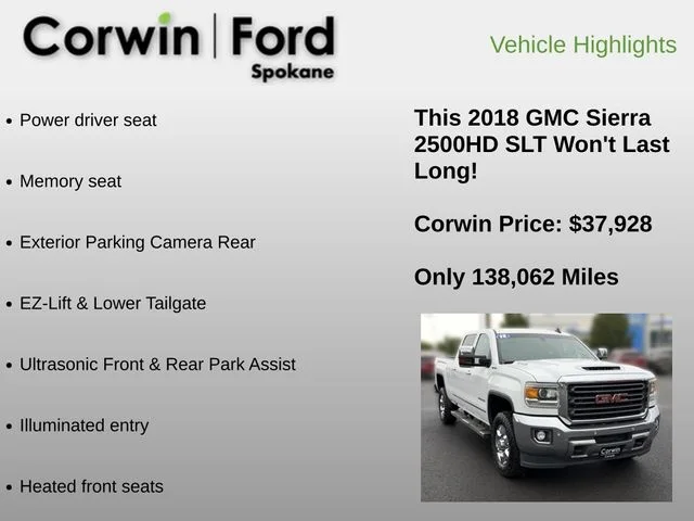 Used 2018 Summit White GMC SLT image 12