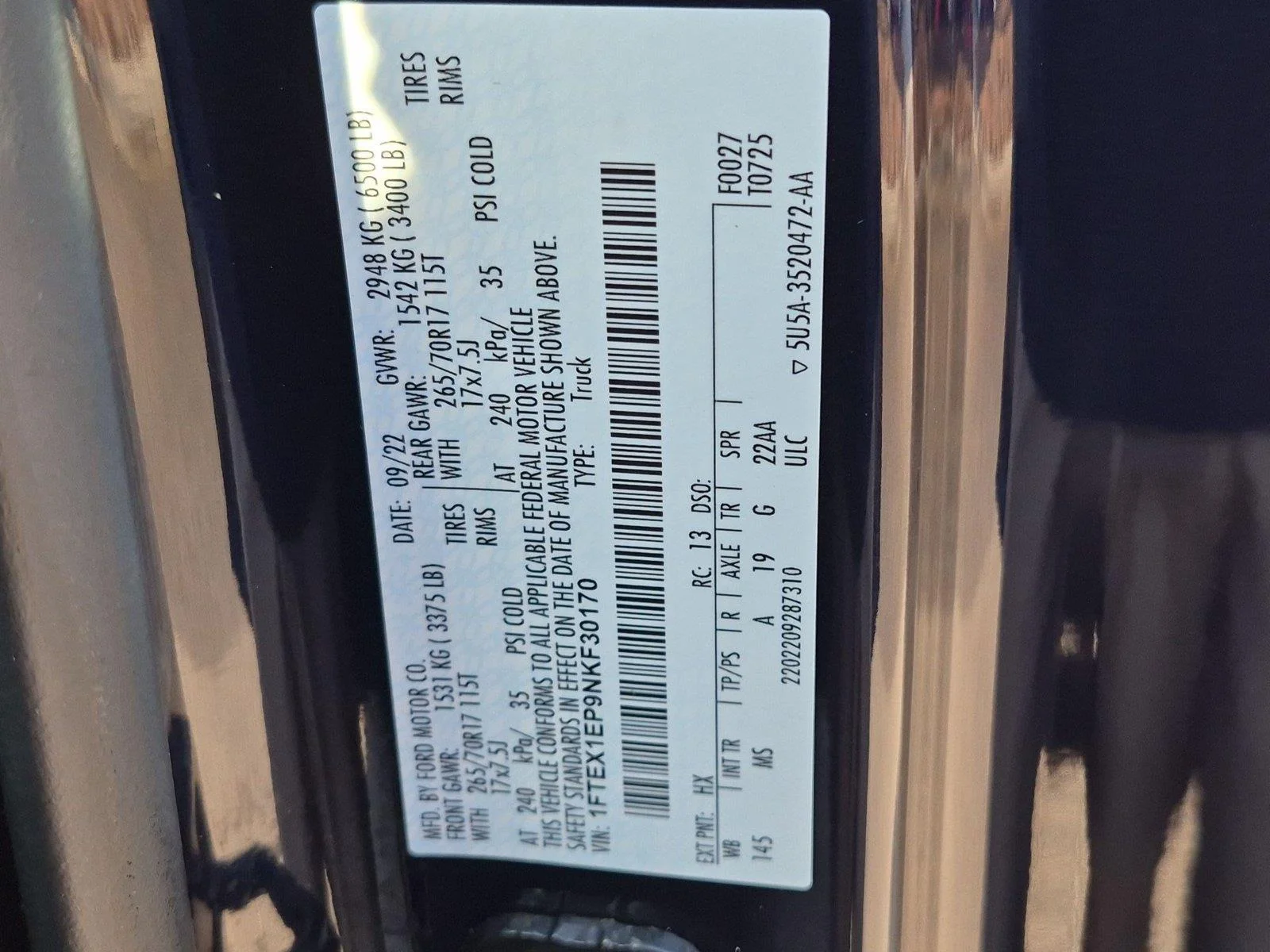 Used 2022 Antimatter Blue Metallic Ford XLT image 35