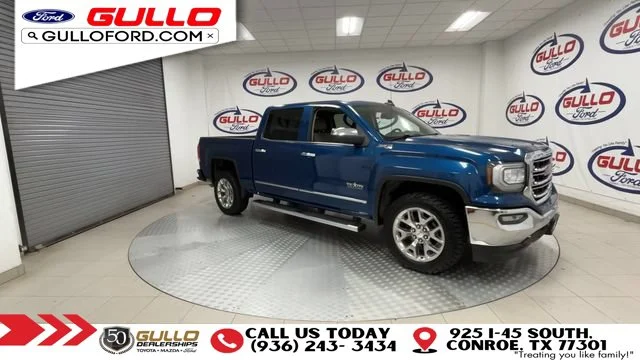 Used 2018 Stone Blue Metallic GMC SLT image 2