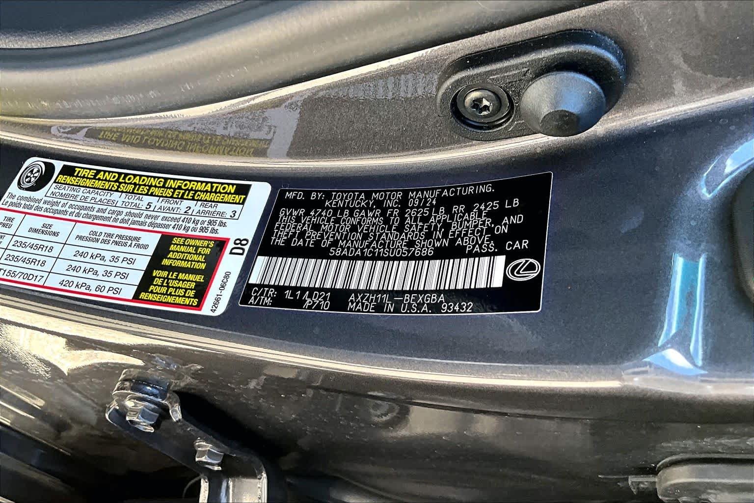 Certified Used 2025 CLOUDBURST GRAY Lexus  image 35