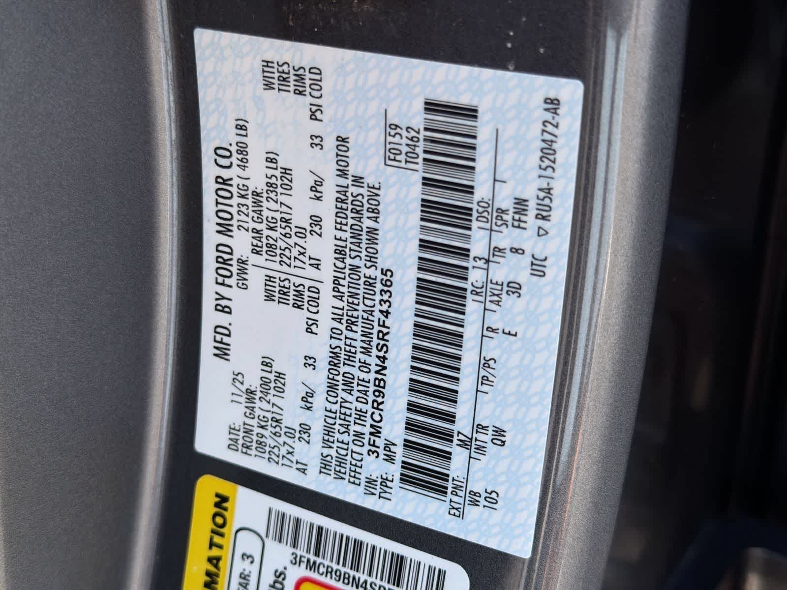 Certified Used 2025 Light Blue Clearcoat Metallic Ford Big Bend image 36