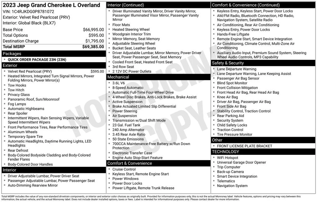 Certified Used 2023 Red Jeep Overland image 6