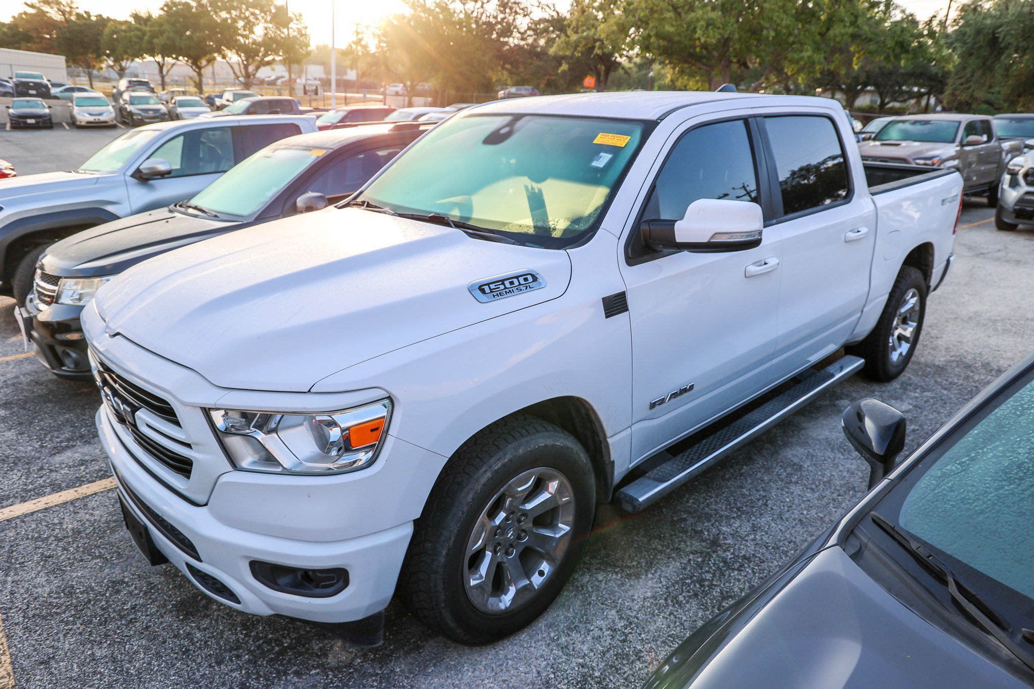 Used 2020 Bright White Clearcoat Ram Lone Star image 2