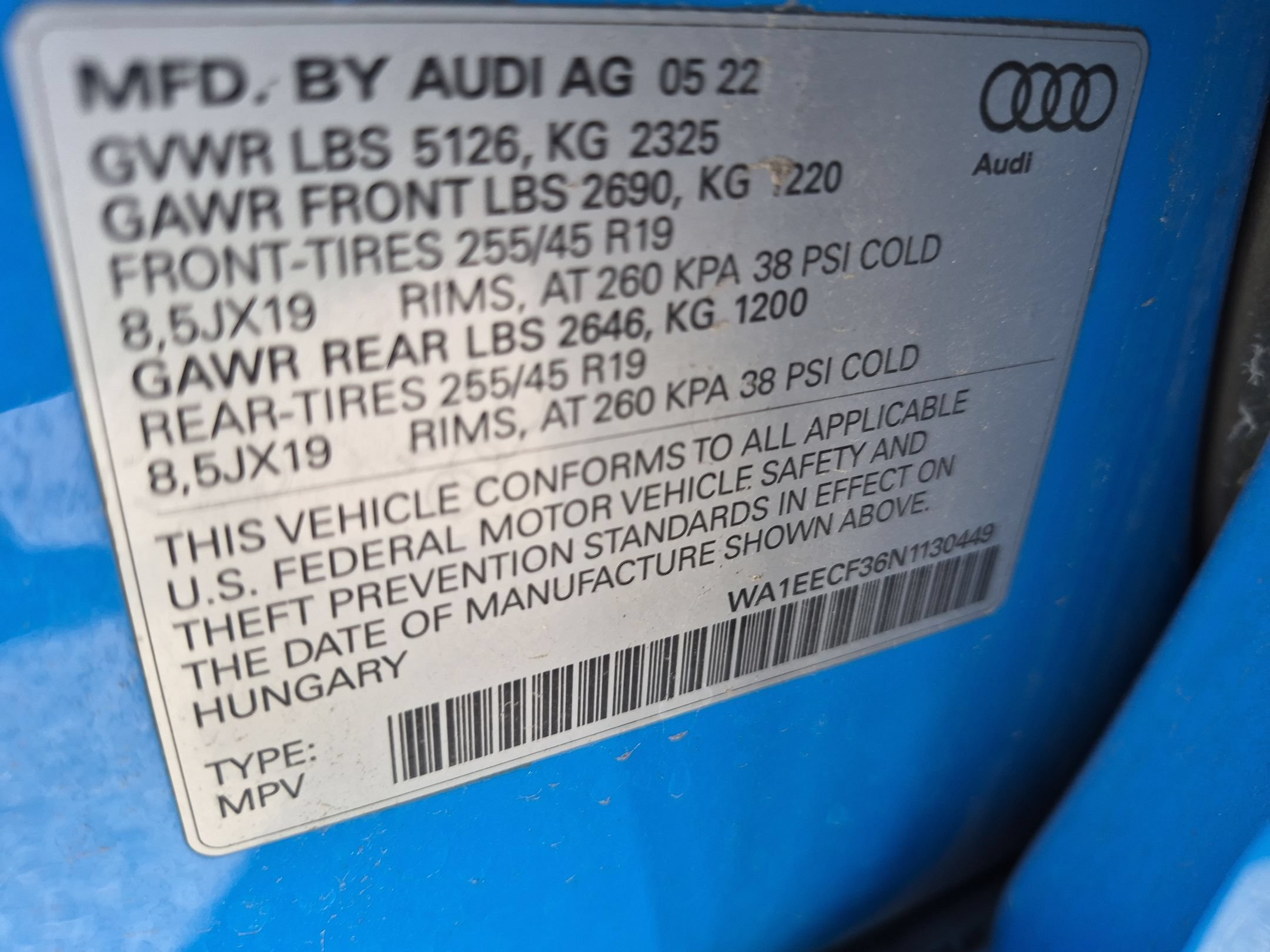 Used 2022 Blue Audi S line Premium Plus image 33