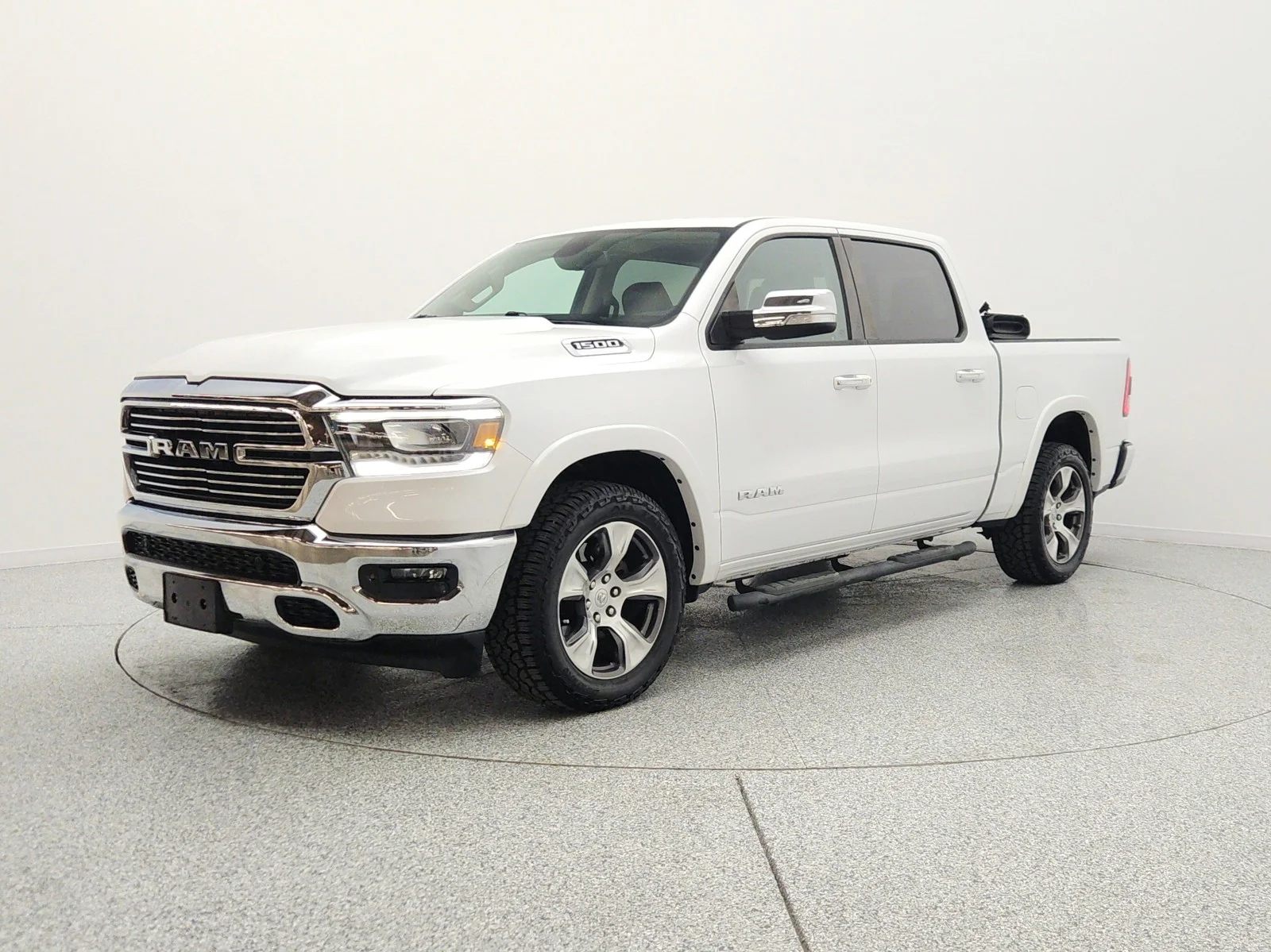 Used 2019 Ivory White Tri-Coat Pearlcoat Ram Laramie 4x2 Crew Cab 5