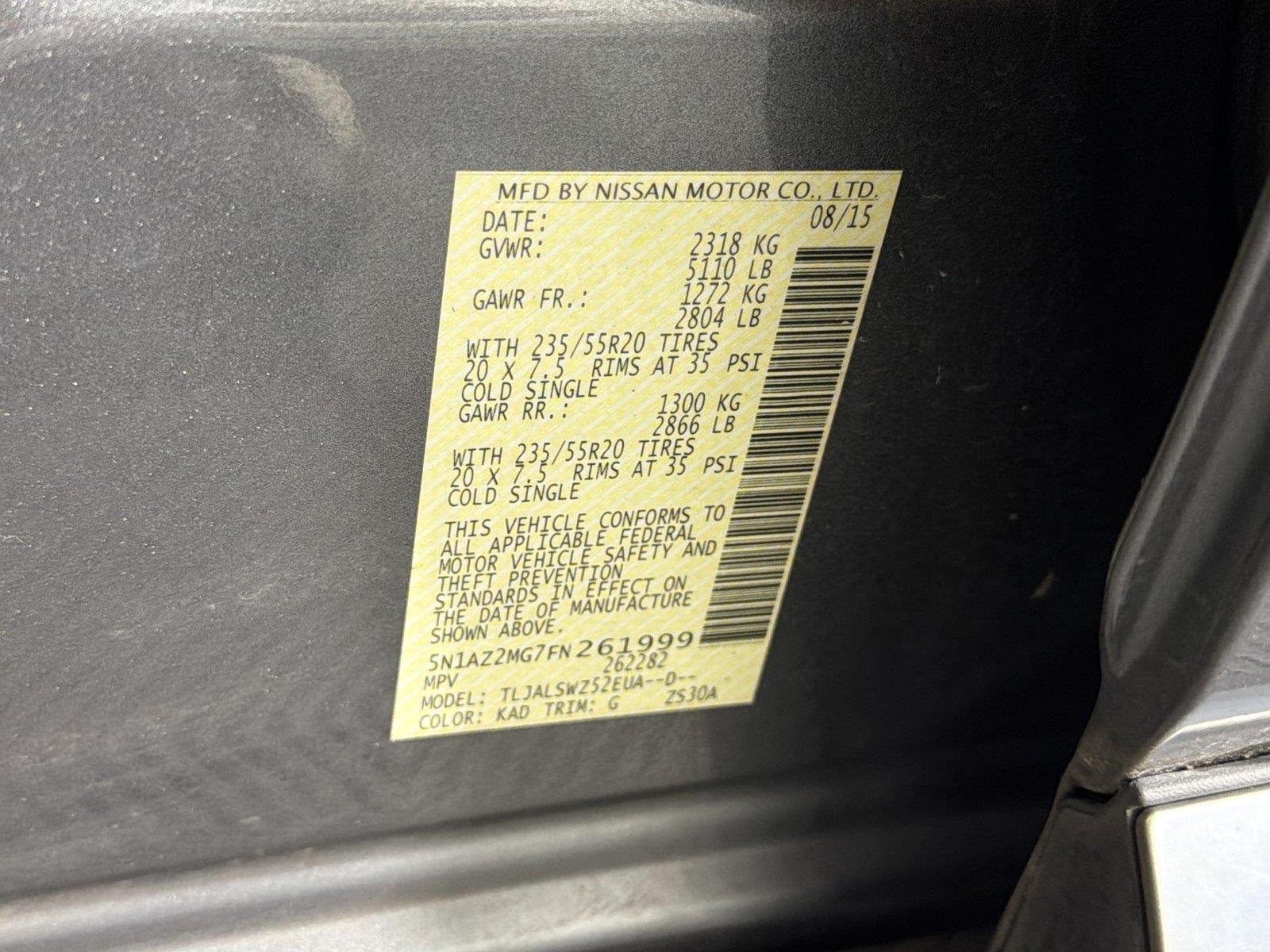 Used 2015 Gray Nissan Platinum image 33