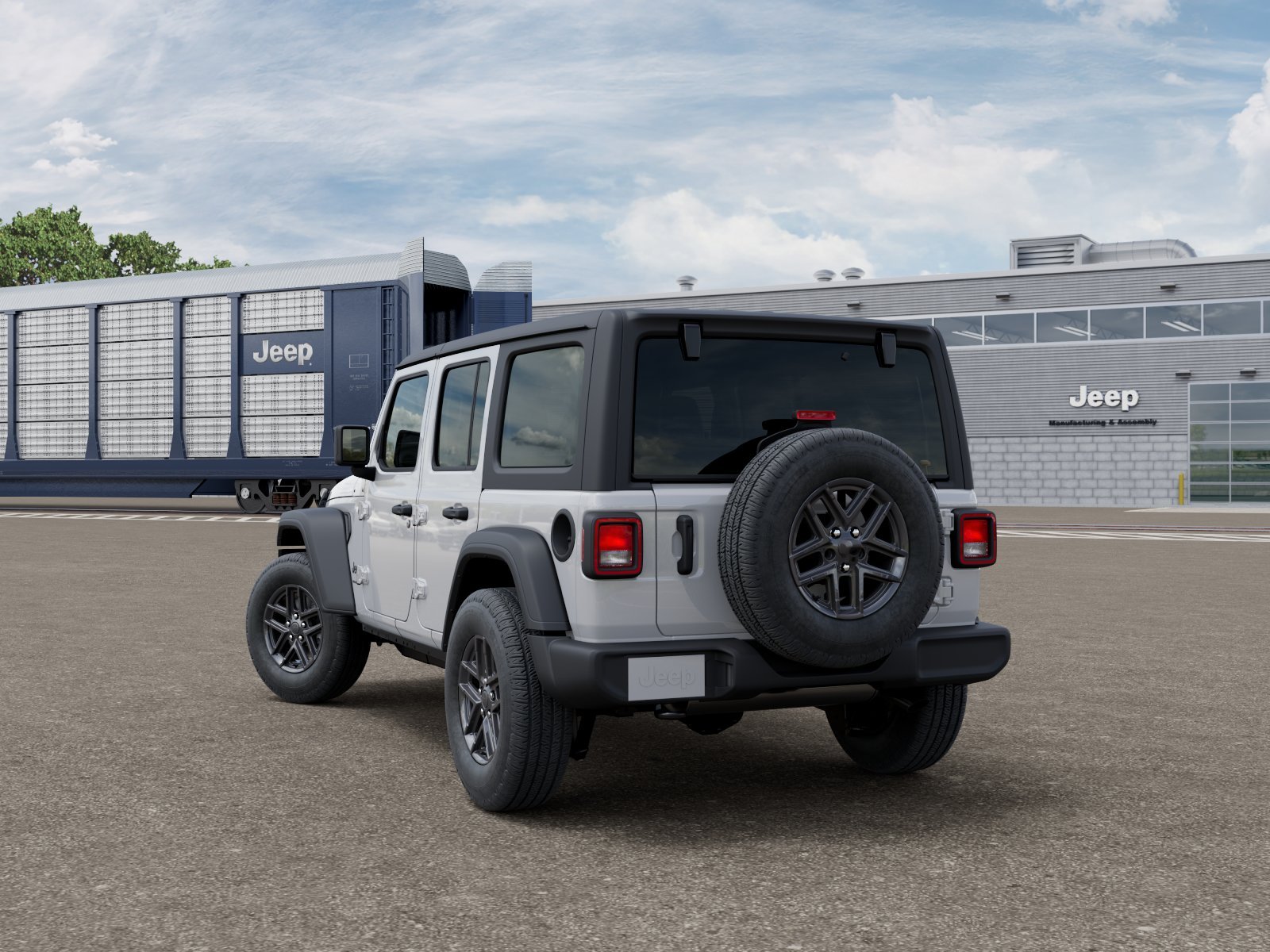 New 2026 Bright White Clear-Coat Exterior Paint Jeep Sport S image 3