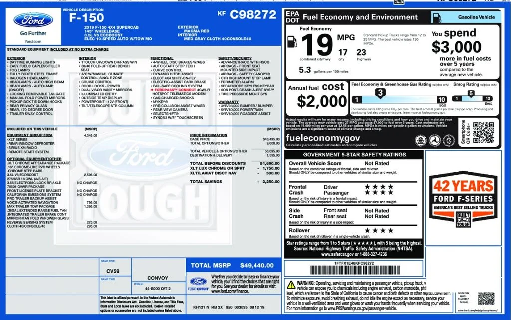 Used 2019 Red Ford XLT image 3