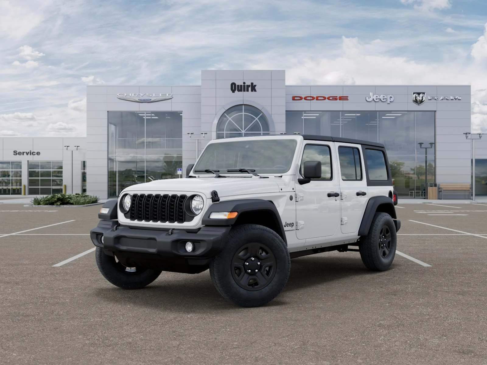 New 2026 Bright White Clear-Coat Exterior Paint Jeep Sport image 27