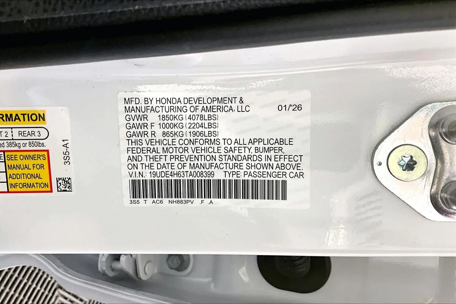 New 2026 Platinum White Pearl Acura With A-Spec Technology Package image 13
