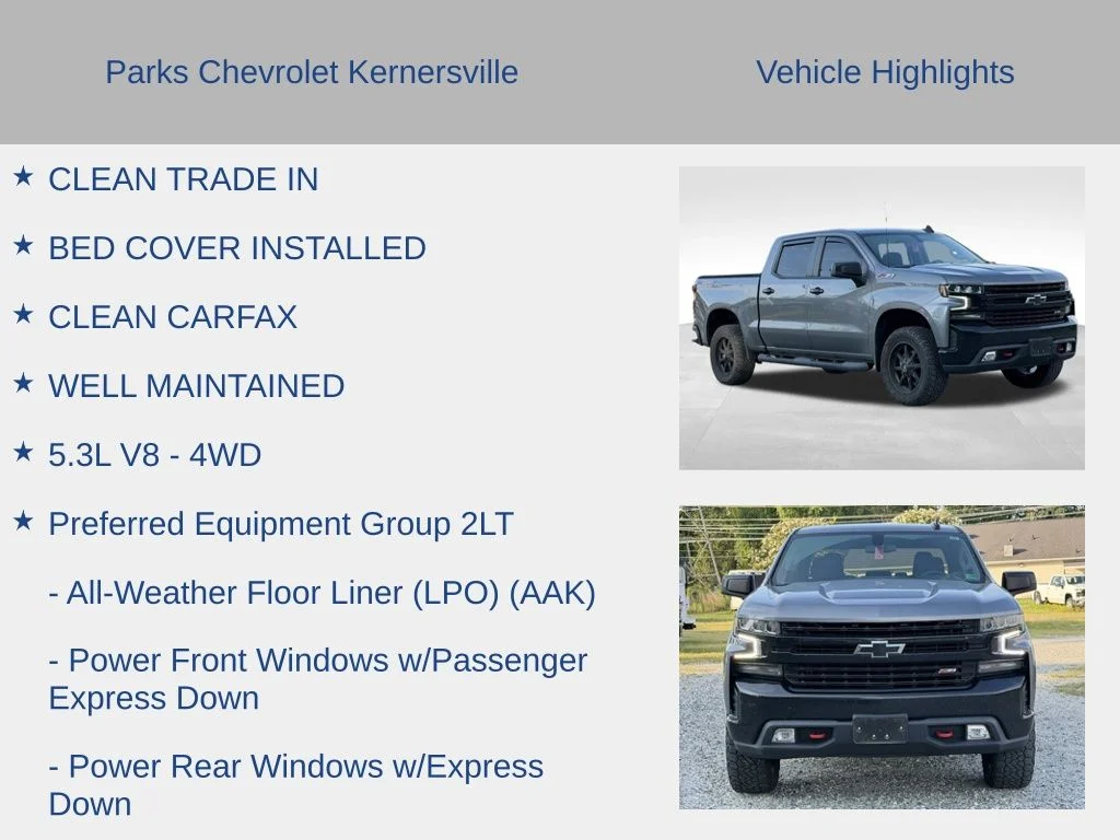 Used 2021 Gray Chevrolet LT Trail Boss image 6