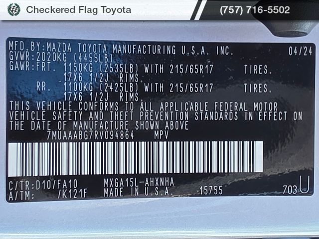 Used 2024 Sonic Silver Toyota L image 28