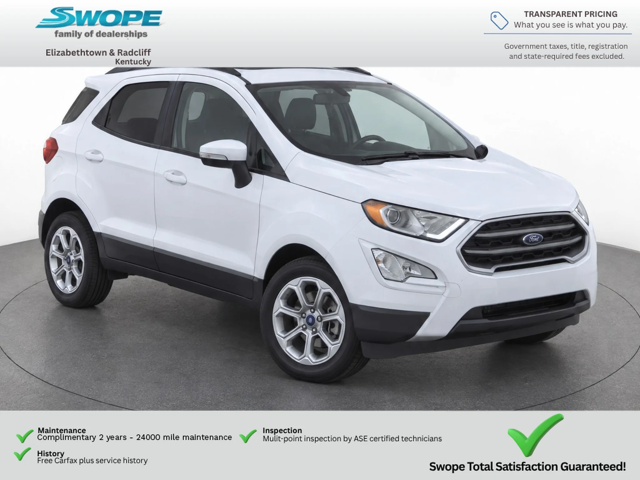 Used 2018 Diamond White Ford SE image 3