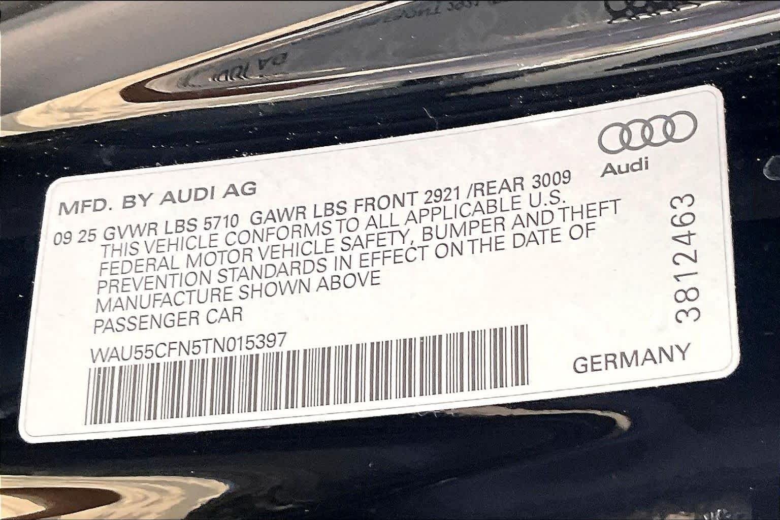 Used 2026 Mythos Black Metallic Audi Premium Plus image 35