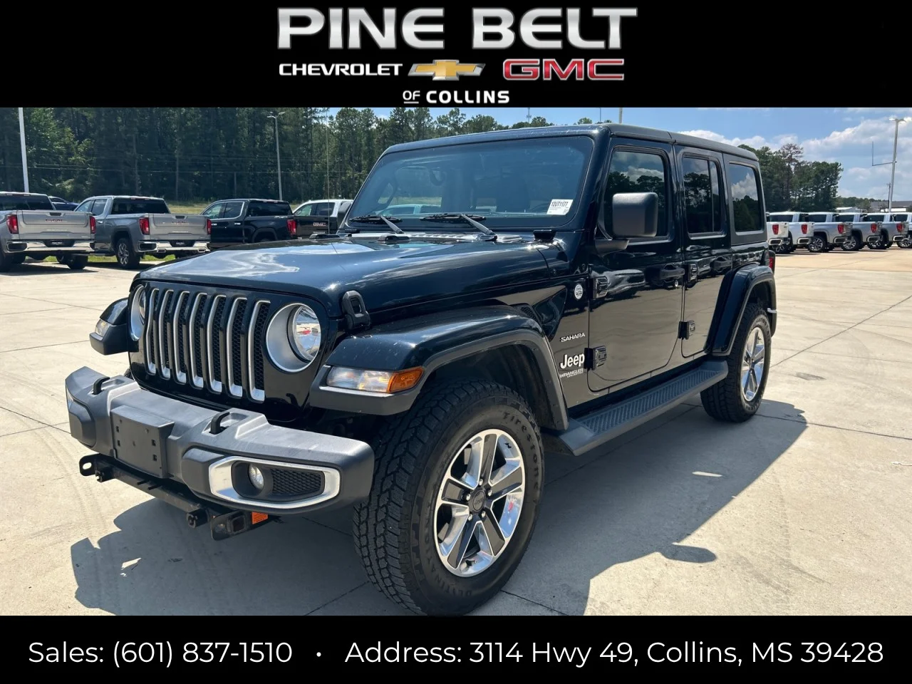 Used 2020 Black Jeep Sahara image 1