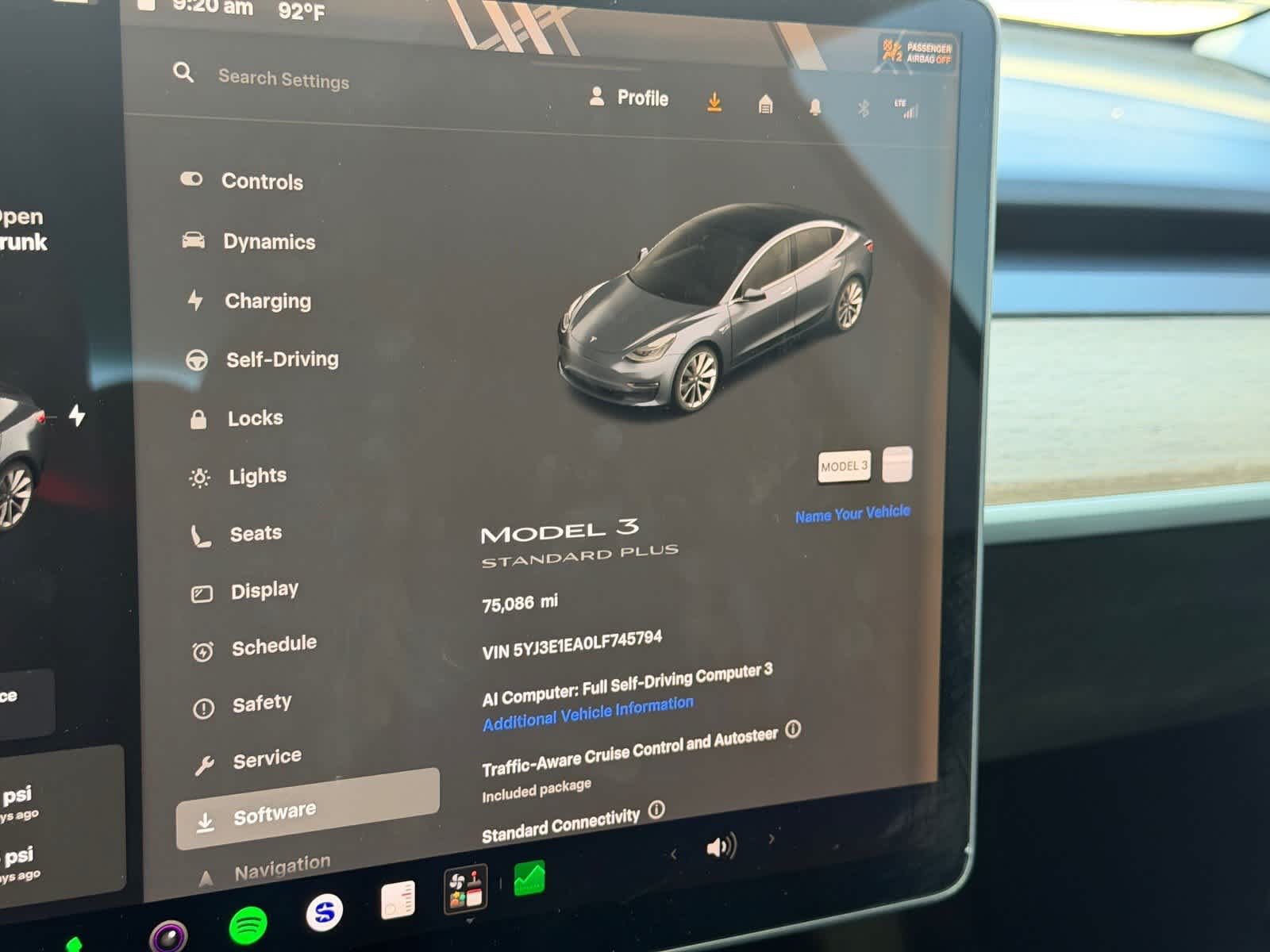 Used 2020 Gray Tesla Standard Range Plus image 26