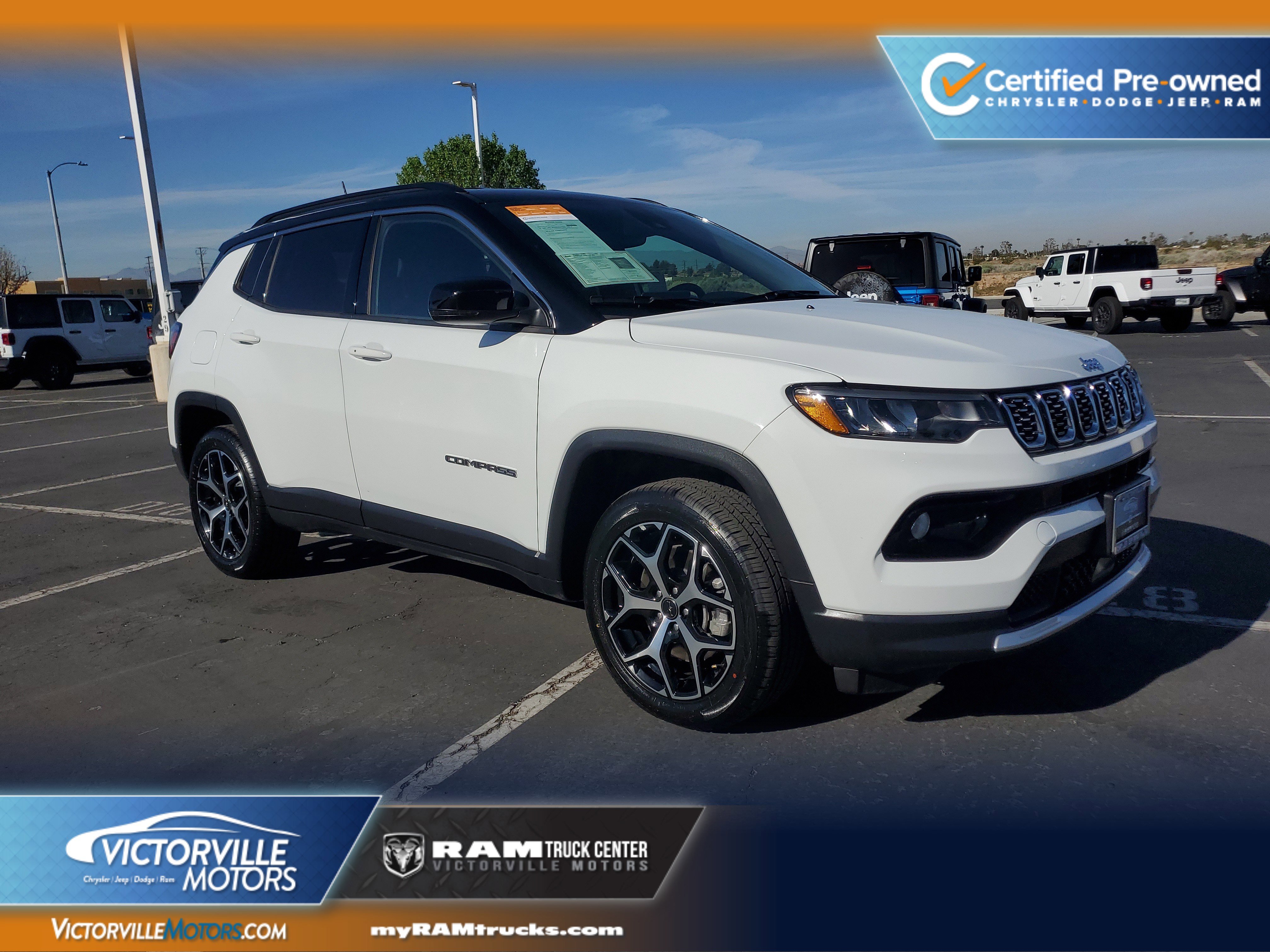 White 2025 Jeep Compass Limited 4WD SUV / Crossover Four-Wheel Drive 8-Speed Automatic
