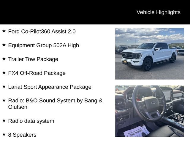 Certified Used 2023 Oxford White Ford Lariat image 8