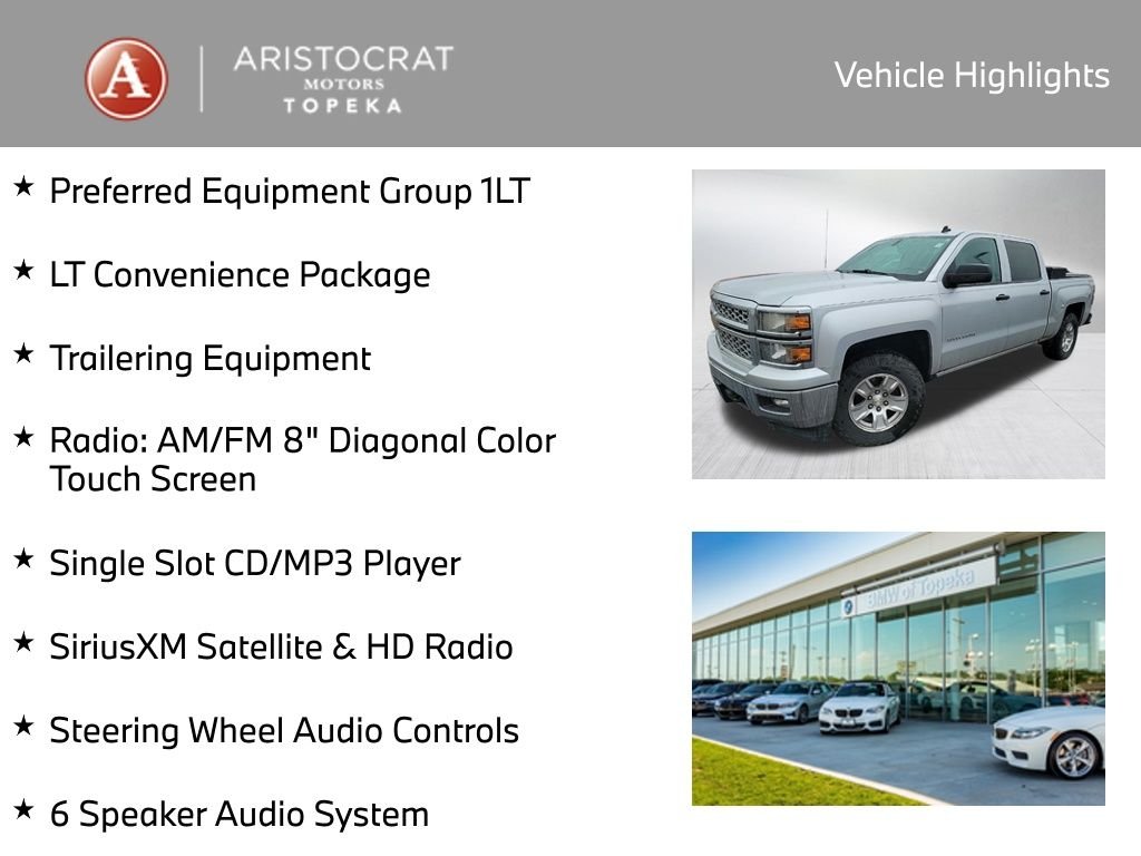 Used 2014 Chevrolet Silverado 1500 LT with VIN 3GCUKREC4EG192982 for sale in Kansas City