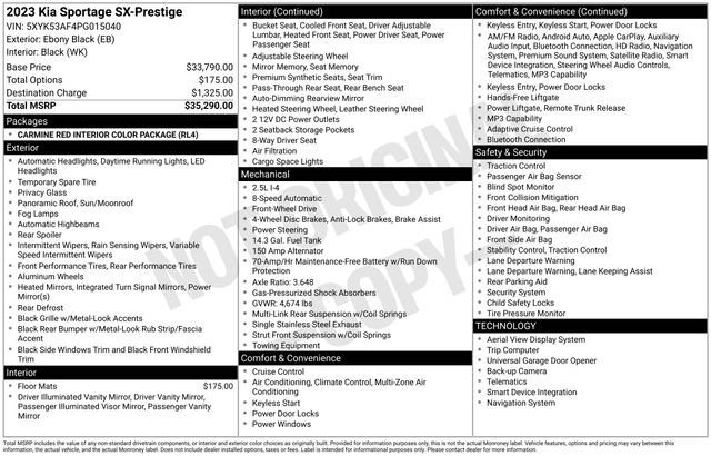 Used 2023 Ebony Black Kia SX-Prestige image 35