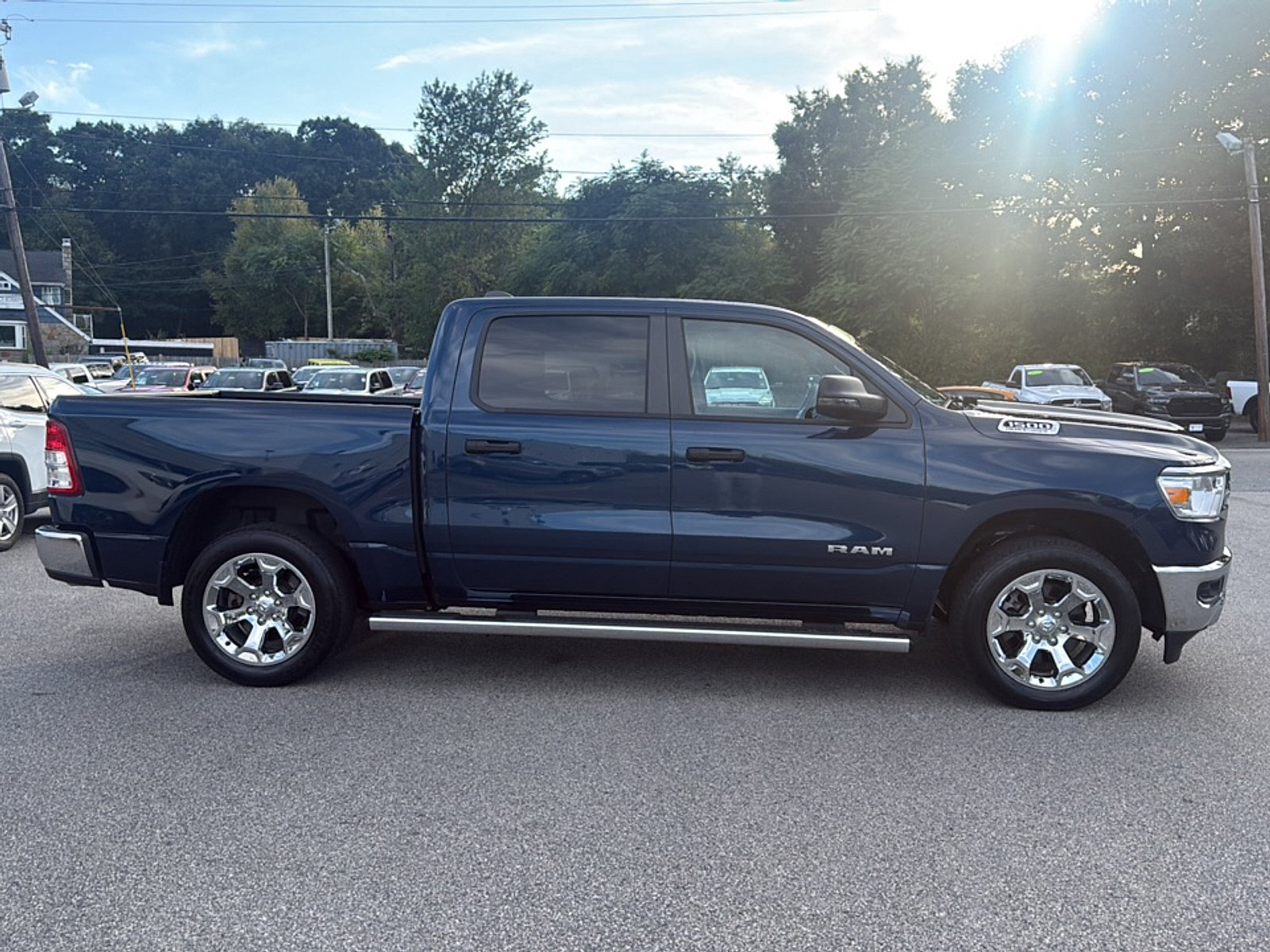 Used 2023 Patriot Blue Pearlcoat Ram Big Horn Crew Cab 4x4 5
