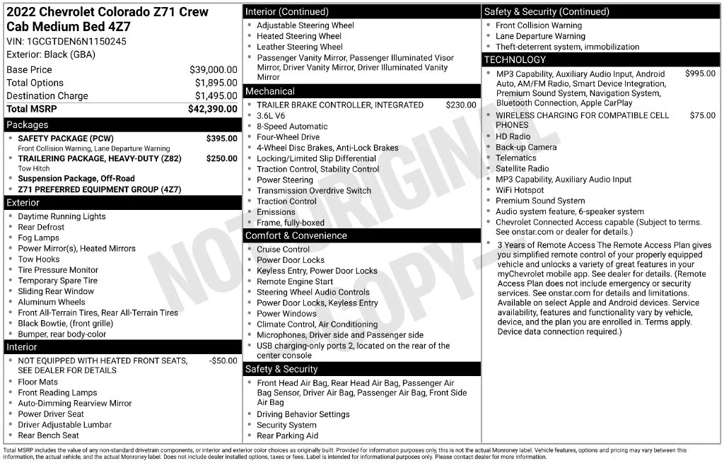 Certified Used 2022 Black Chevrolet Z71 image 37