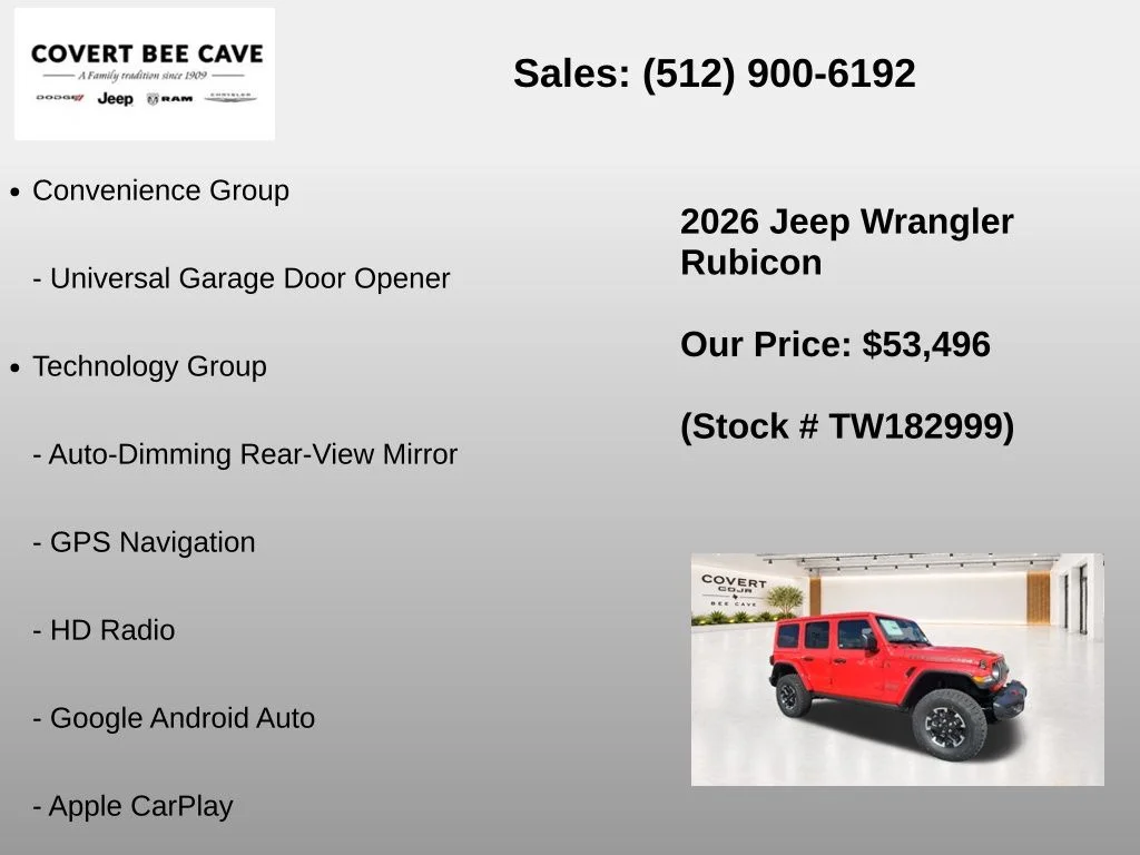 New 2026 Firecracker Red Clearcoat Jeep Rubicon image 13