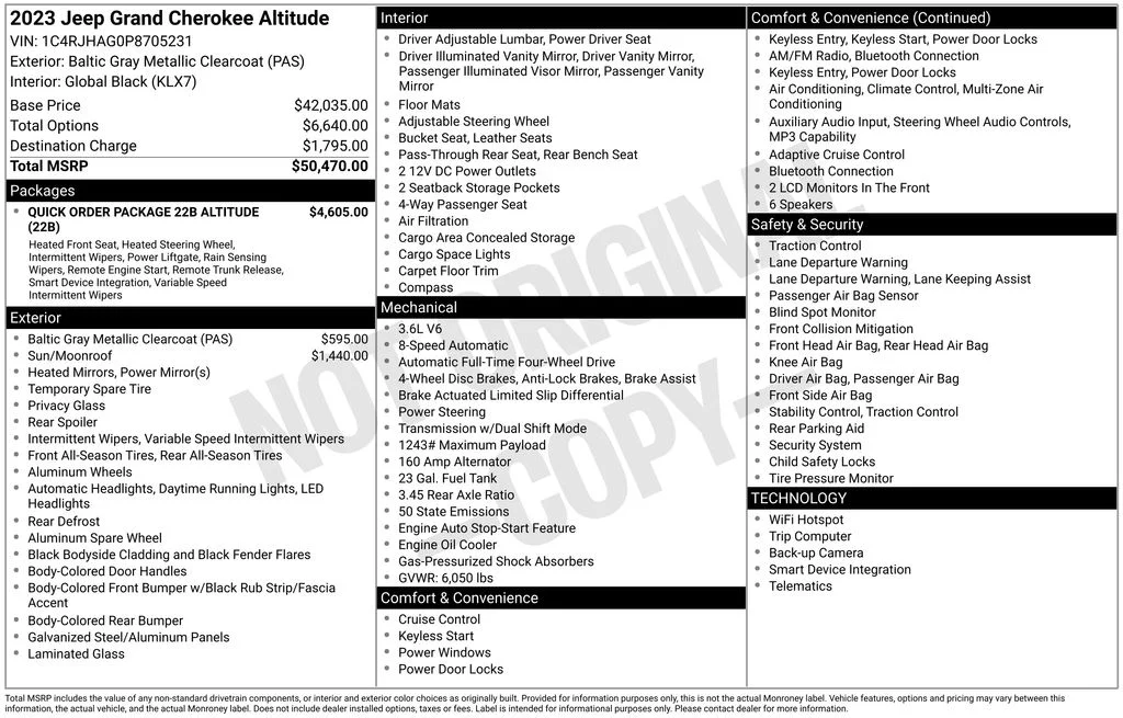 Used 2023 Gray Jeep Altitude X image 41