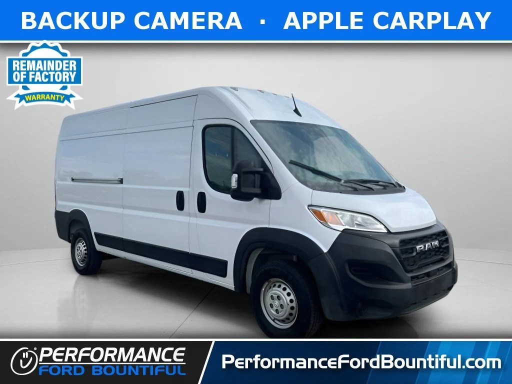 Used 2025 Bright White Clearcoat Ram High Roof image 1