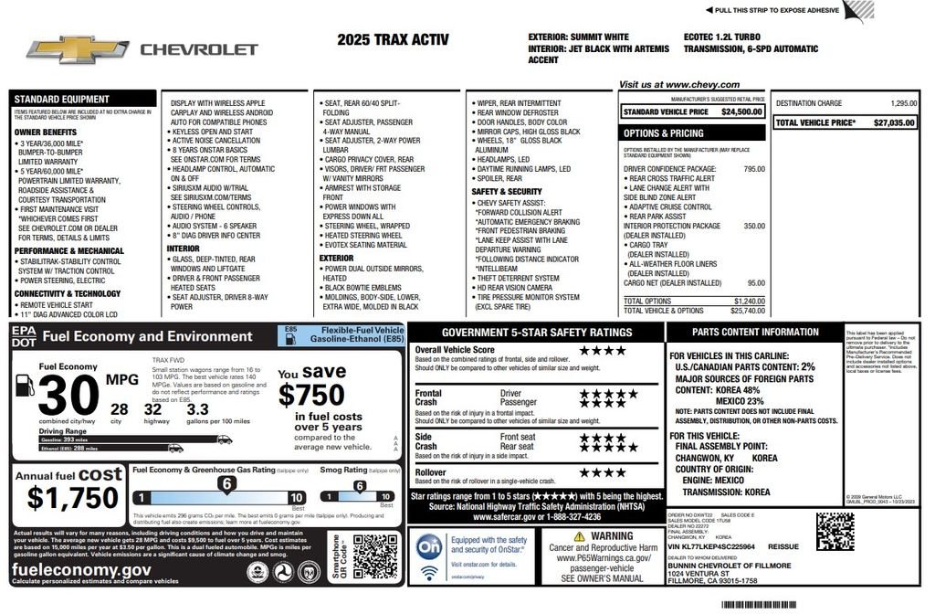 Certified Used 2025 White Chevrolet ACTIV image 4