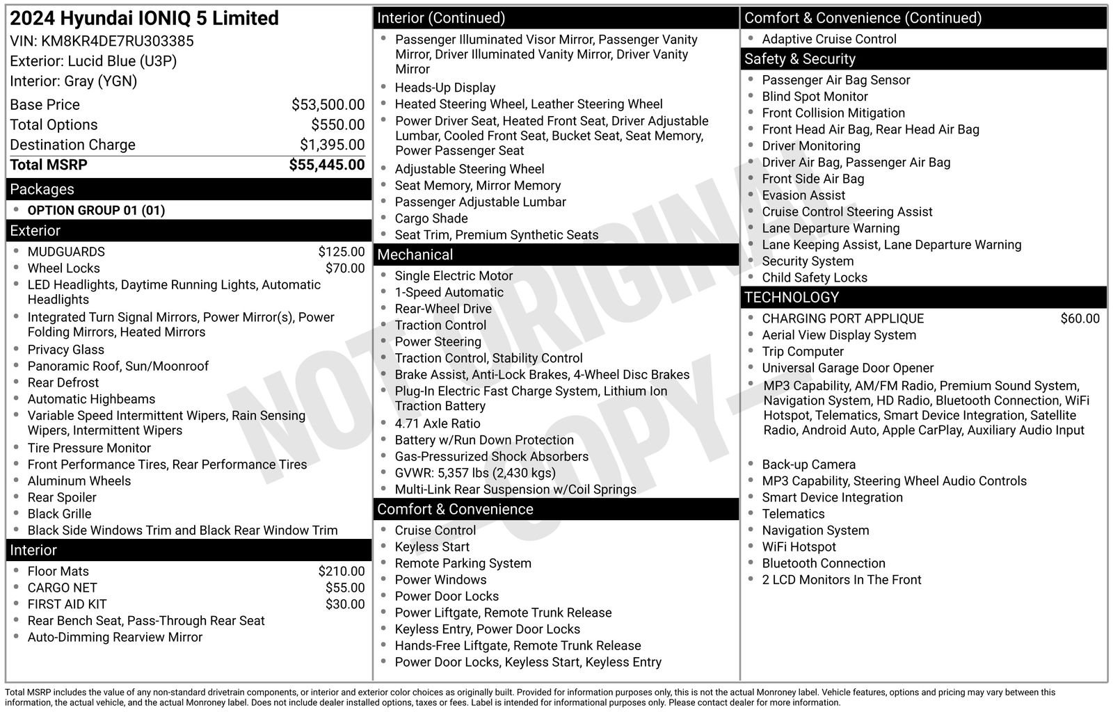 Certified Used 2024 Lucid Blue Hyundai Limited image 3
