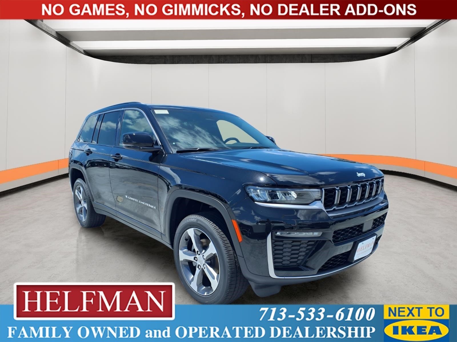 New 2026 Diamond Black Crystal Pearl-Coat Exterior Paint Jeep Limited image 1