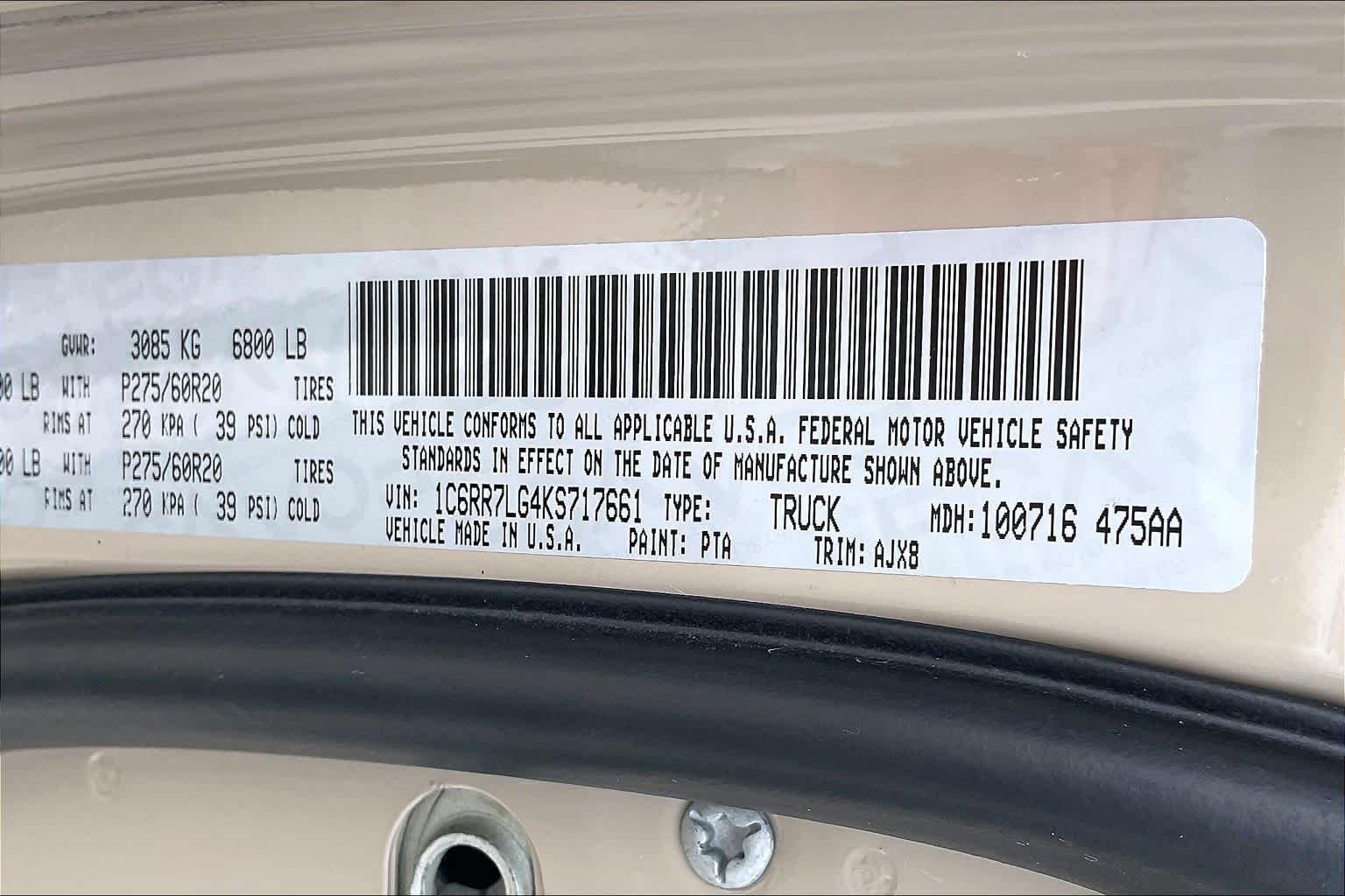 Used 2019 Mojave Sand Clearcoat Ram Warlock image 37