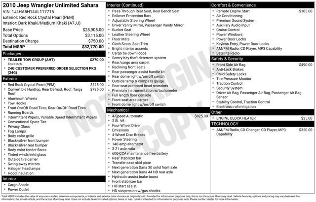 2010 Jeep Wrangler Unlimited