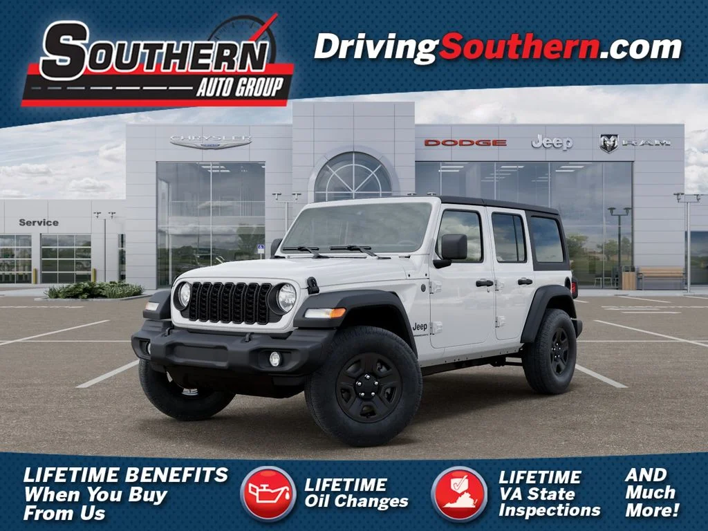 New 2026 Bright White Clear-Coat Exterior Paint Jeep Sport image 1
