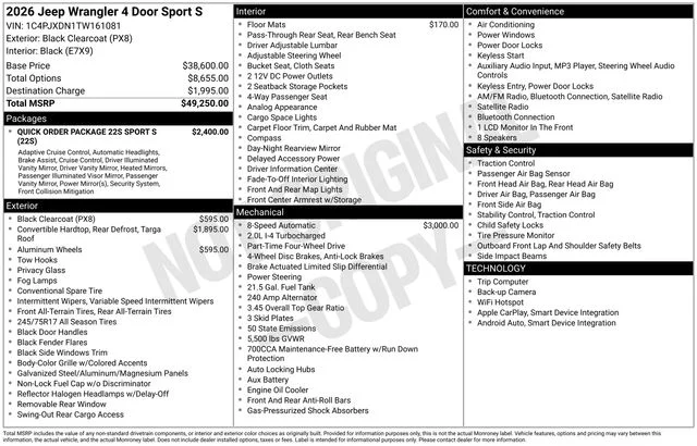 2026 Jeep Wrangler 4-Door Sport S - Photo 38
