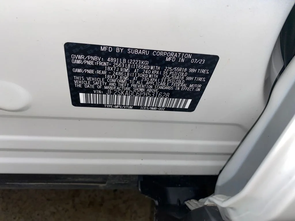 Used 2023 White Subaru Sport image 29