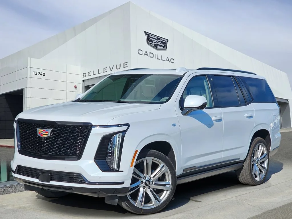 New 2026 Vibrant White Tricoat Cadillac Platinum Sport image 1