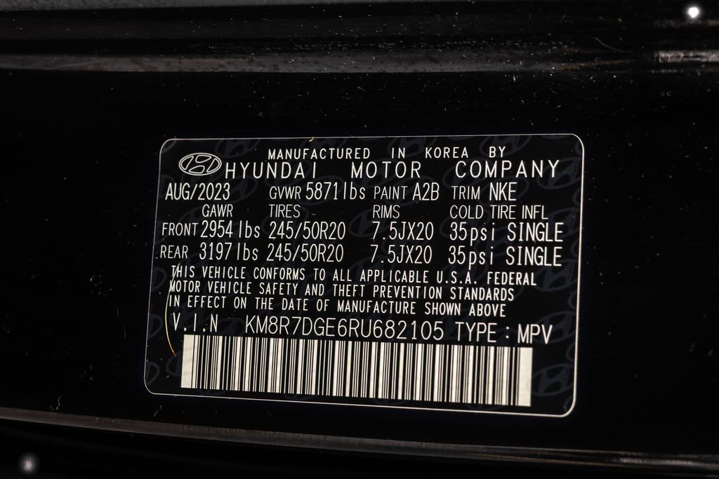 Certified Used 2024 Black Hyundai Calligraphy Night Edition image 40