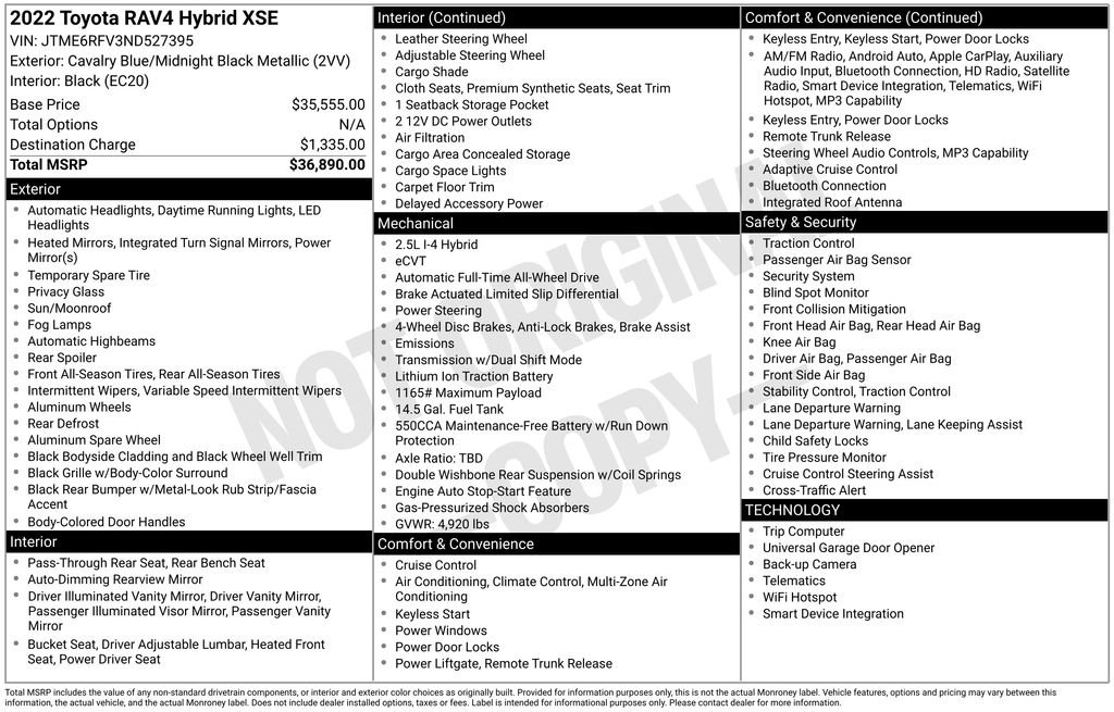 Used 2022 Blue Toyota XSE image 2