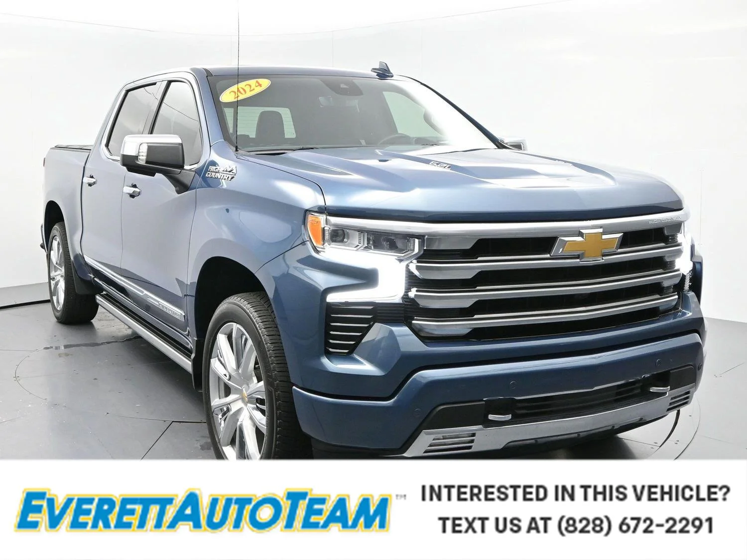 Used 2024 Lakeshore Blue Metallic Chevrolet High Country image 1