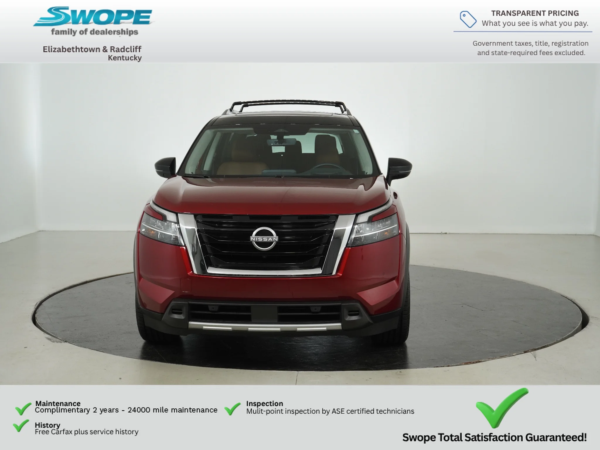 Used 2024 Scarlet Ember Tintcoat/Super Black Nissan Platinum image 8